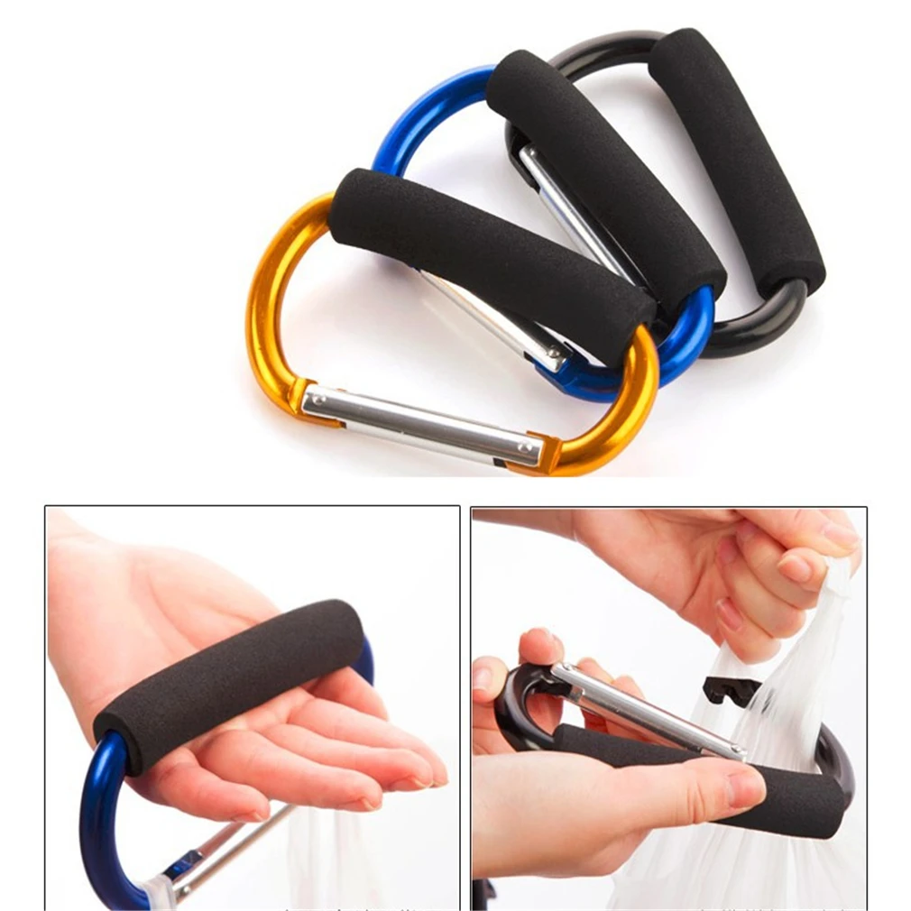 

140*12mm Sponge Baby Stroller Hook Aluminum Alloy Stroller Shopping Hook Accessories Pram Hooks For Baby Car Carriage Buggy