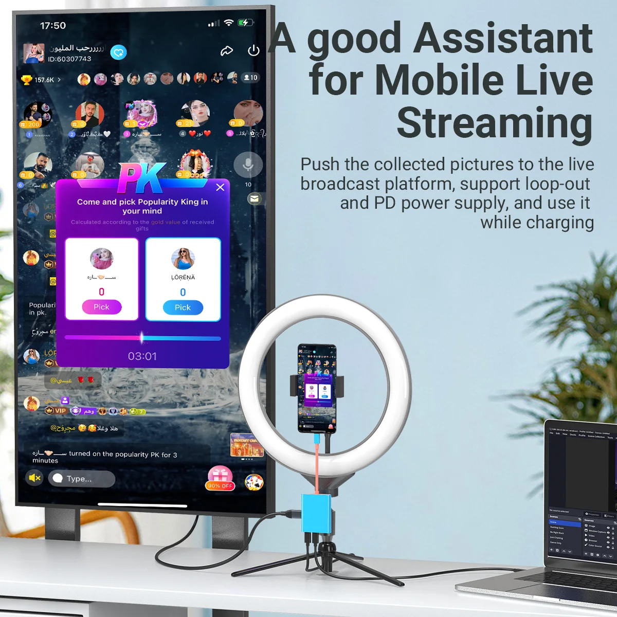 Gopala 4K External Capture Card 4K30hz Passthrough Stream and Record on PS5, Xbox X/S, in OBS and more, on PC and Mac