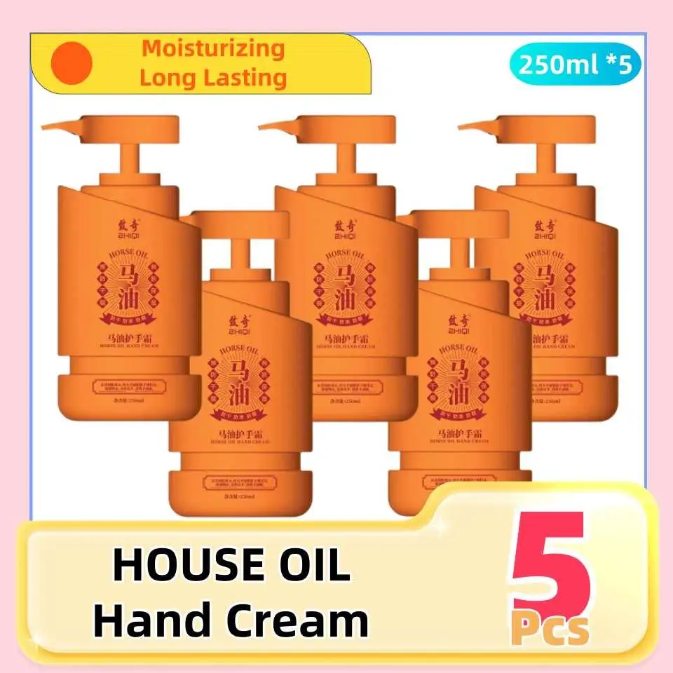 

5Pcs Hand Creams Moisturizing Creams Horse Oil Dry Skin Care Anti-Cracked Hand Cream Nourishing And Moisturizing Non-greasy