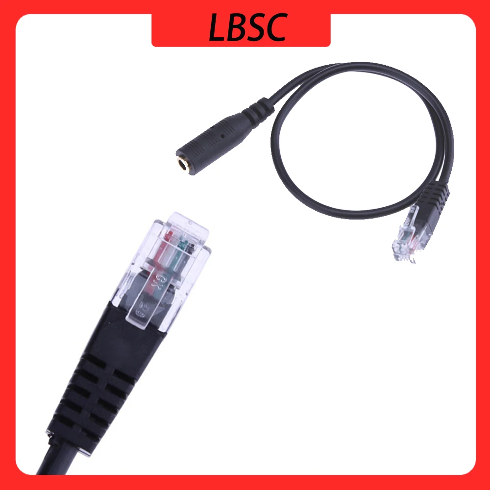 LBSC RJ9/RJ10 to 3.5mm Female Headset Adapter Cable Stereo Converter Telephone Cord for iPhone Cisco IP Phones 7931G 7940 7941