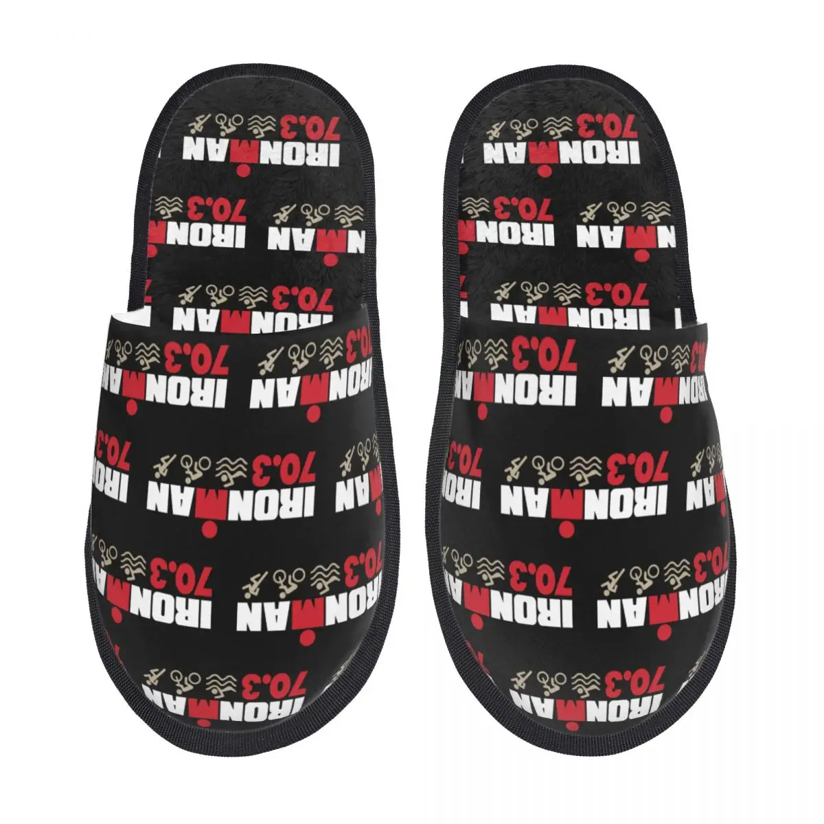 

Triathlon Swimming Cycling Running Winter Cotton Home Slippers Indoor Cozy Memory Foam Slides Non Slip