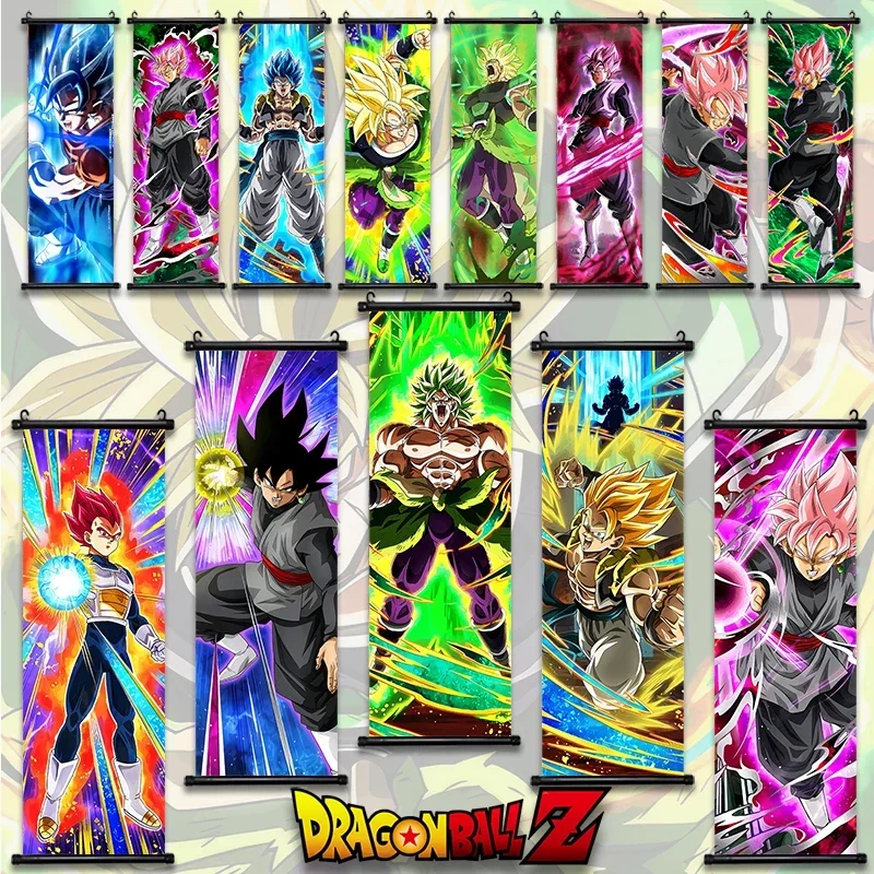 

Dragon Ball Anime Poster Son Goku Home Decor Kakarotto Hanging Scrolls Painting Trunks Wall Art Bardock Picture Zarbon Wallpaper