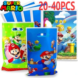 Bolsas de regalo de Mario Bro, juego de decoración de cumpleaños, paquete de galletas Liugi Goody, bolsa de dulces, Baby Shower, regalos para niños y niños, suministros para fiestas