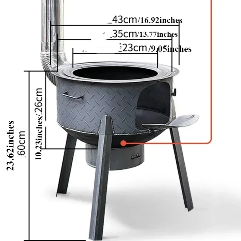 Outdoor Heaters Camping Wood Stove Garden Firewood Indoor Decorative Camping Stove Fireplace Interior Stufa A Pellet Furniture