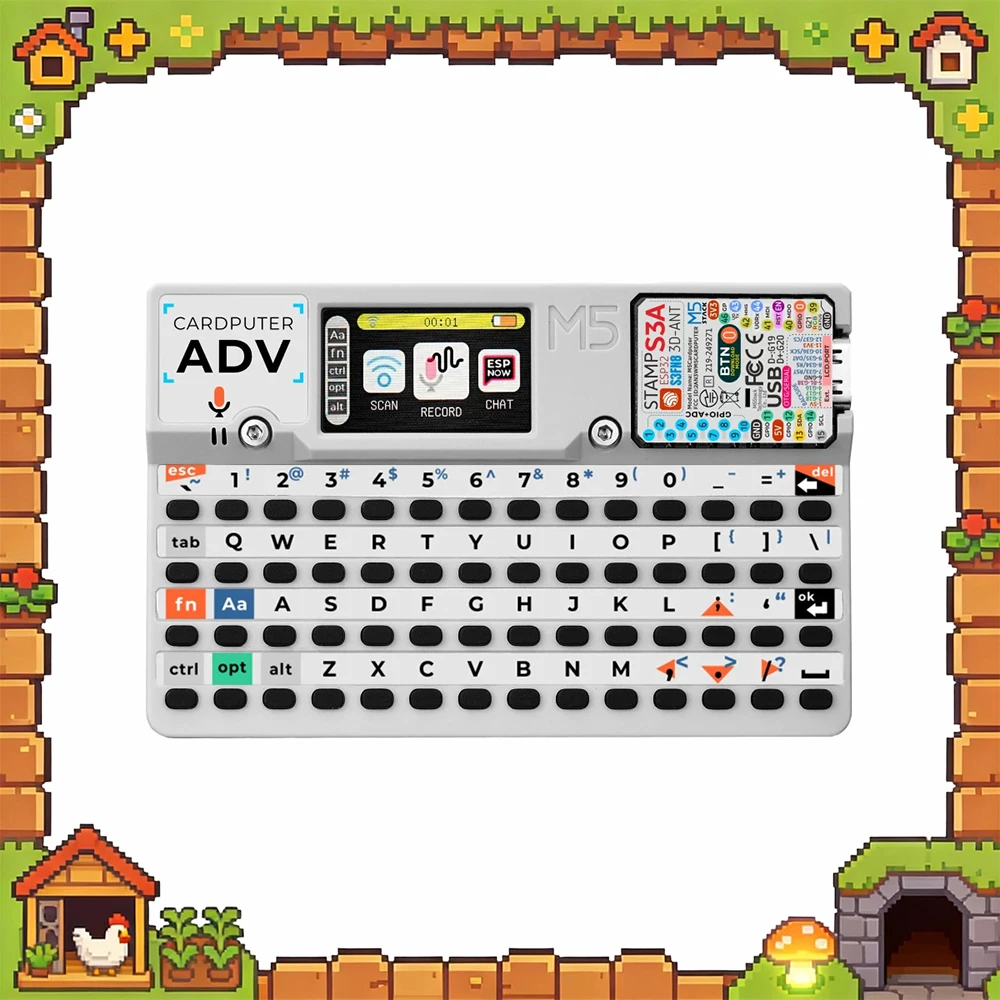 M5Stack Cardputer Adv Programmable Card Computer 6-Axis Attitude Sensor ES8311 Audio Decoding Chip Mini Development Board Gifts