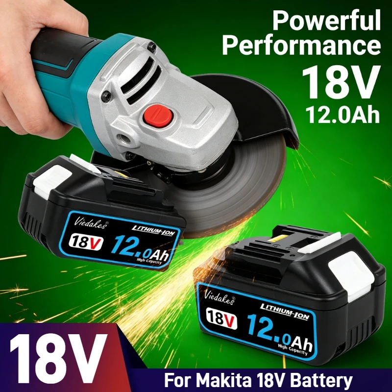 

12Ah original for makita 18V battery BL1860B BL1830 BL1860 BL1850B tool battery, compatible For Makita 18 Volt wireless grinder