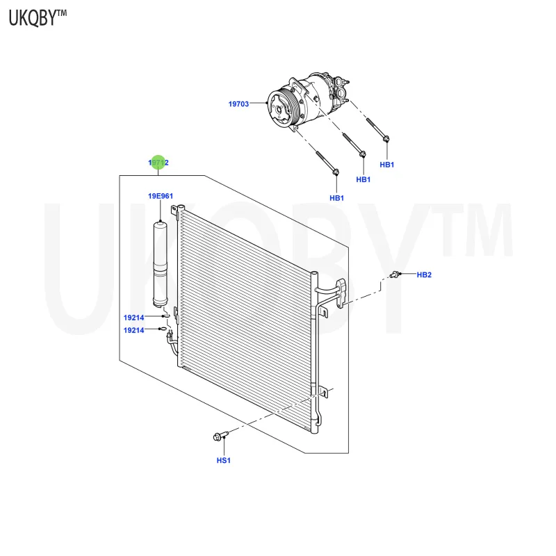 La nd Ro ve r Sport Ra n ge Ro ve r 2010-2013 LR021824 Condenser Assembly #2