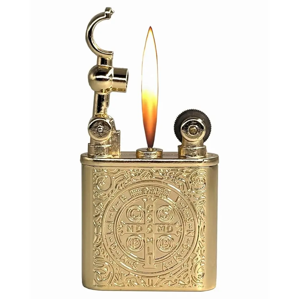 

Ailexpress Recommendation - Vintage Lighters, Wheel Lighters Butane Refillable, Metal Reusable Antique Soft Flame Lighter with G