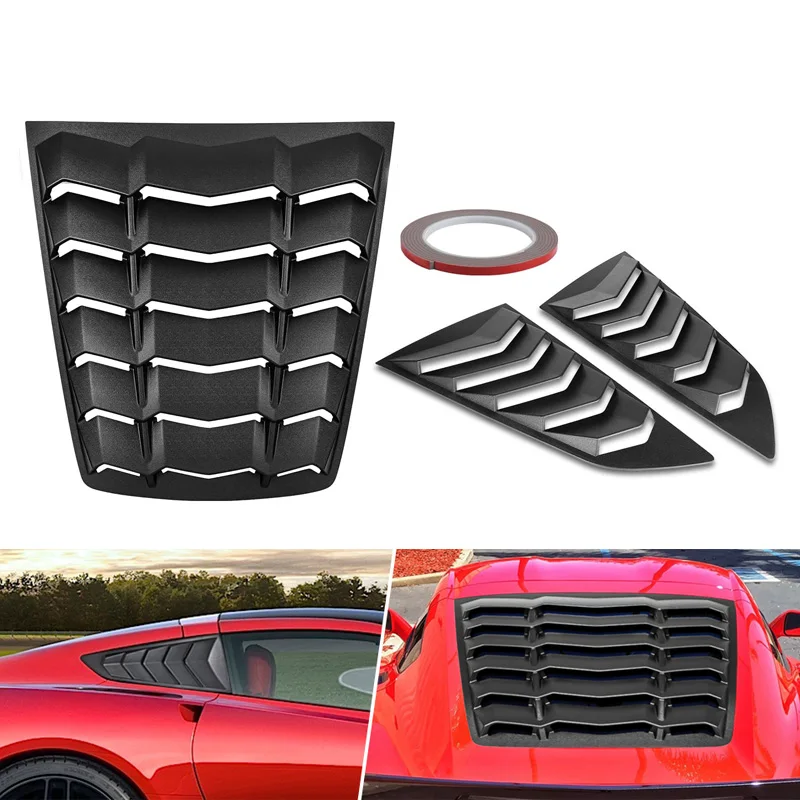 Rear+Side Window Louver for C7 Corvette Stingray Grand Sport Z51 Z06 ZR1 2014 - 2019 Windshield Sun Shade Cover GT Lambo Style