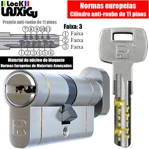 Padrão europeu de alta qualidade cilindro de bloqueio fechadura da porta de entrada fechadura da porta ao ar livre cilindro porta 11 pinos cilindro anti-roubo 10 principais vendas cilindro de - №3