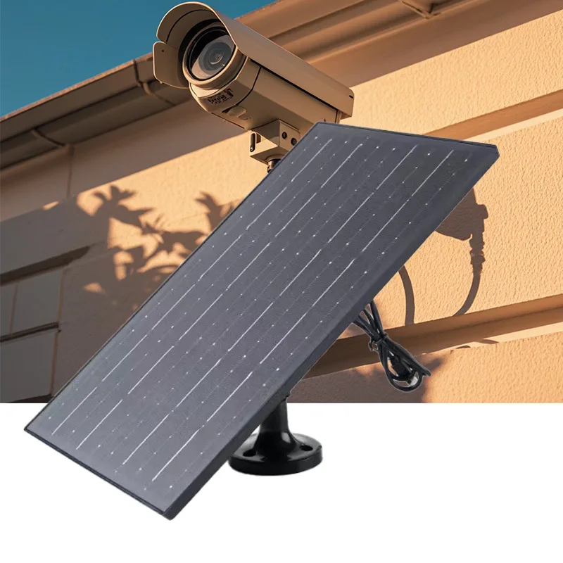 Single Crystal 10w5v Solar Monitoring Camera Charging Board Can Be Used For Access Control Doorbell Usb Type-c Micro Solar Panel