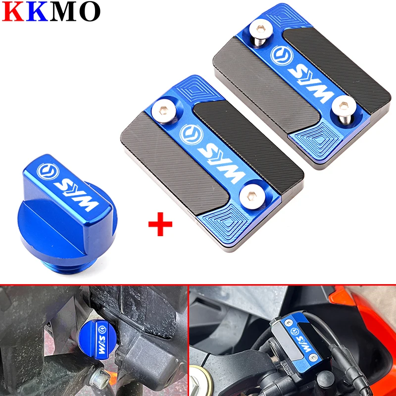 Tapa de líquido de frenos de motocicleta, cubierta de Depósito de cilindro maestro para SYM CRUISYM 300 250 GTS 300i JOYMAX Z 300 125 250
