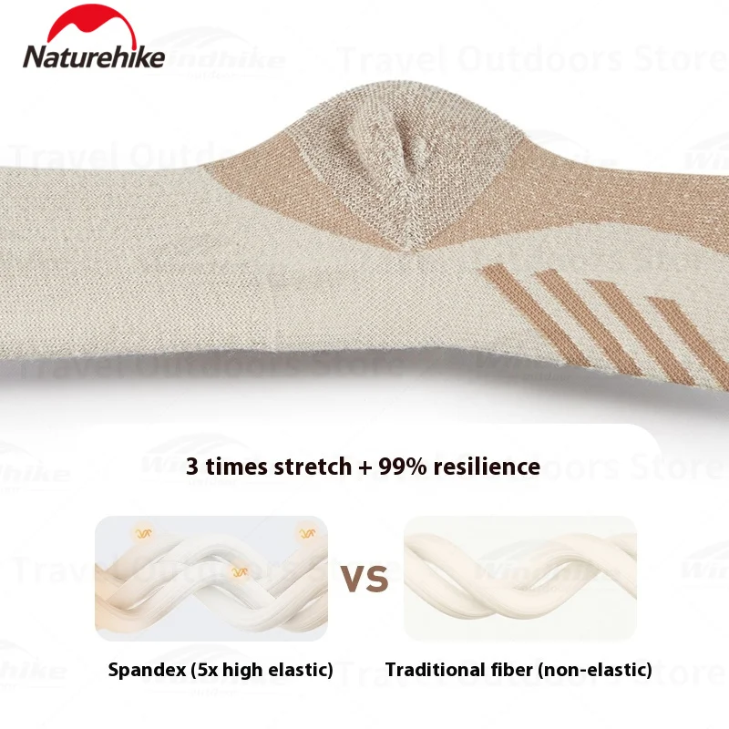 Naturehike امتصاص الصدمات جوارب من الصوف. سميكة الدافئة في الهواء الطلق التخييم السفر الدراجات تسلق الجبال ميرينو منتصف العجل جوارب رياضية