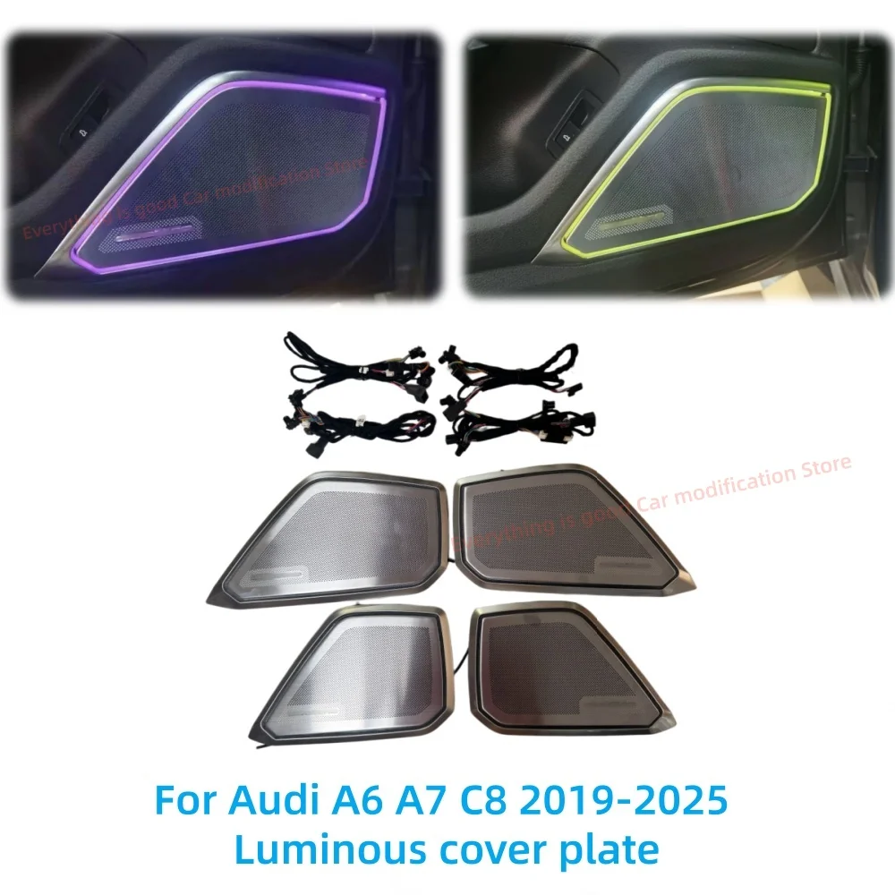 LED Atmosphere Lamp Fit for Audi A6 A7 C8 2019-2025 Automotive interior lighting upgrade Car accessories Luminous cover plate