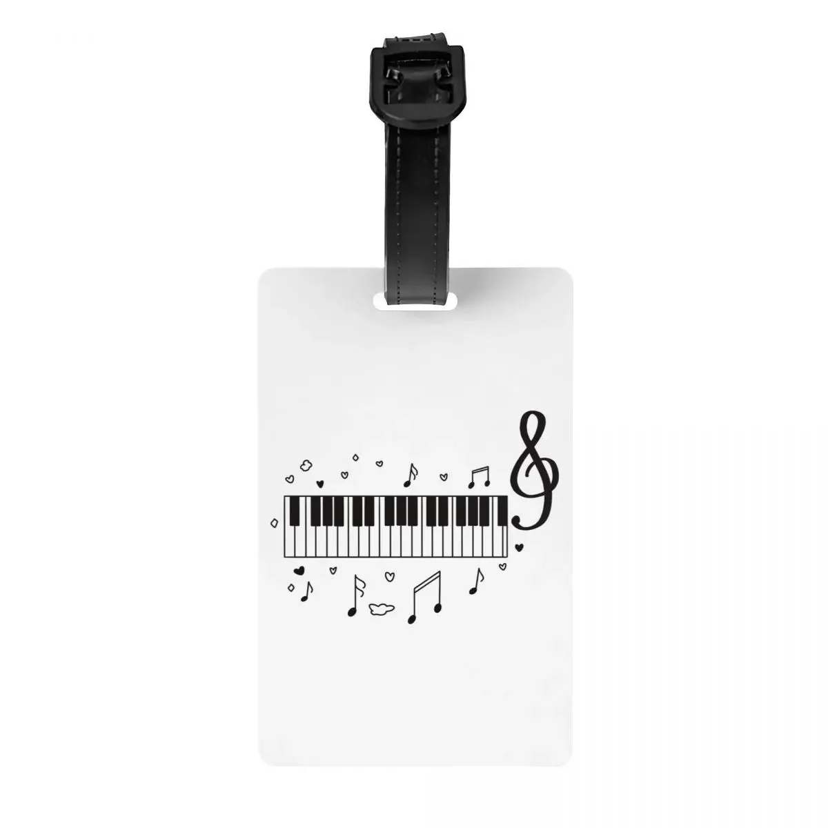 

Piano Keyboard Music Notes Luggage Tags for Suitcases Fashion Baggage Tags Privacy Cover Name ID Card