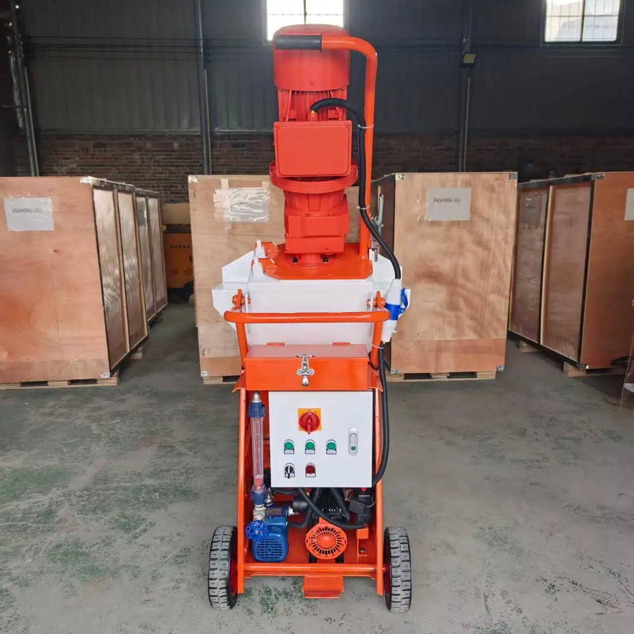 Automatic Gypsum Plaster Spraying Machine High Efficiency Cement Mortar Wall Sprayer Construction Render Equipment CE Certified