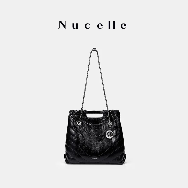 NUCELLE Wandering Bag Women\'s One Shoulder Crossbody Large Capacity Commuting Bucket Bag