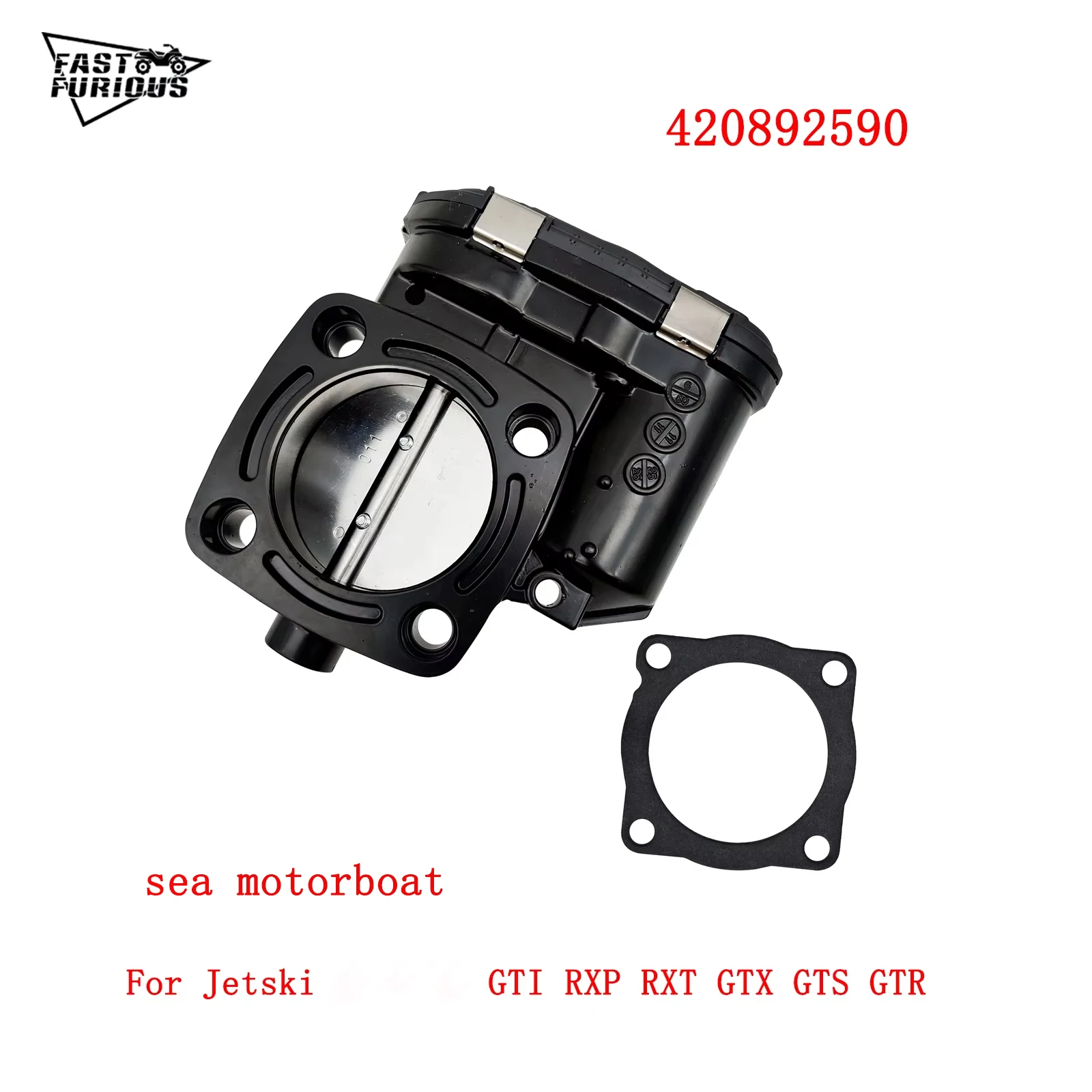 

60MM Throttle Body Valve Forsea motorboat 4Tec 420892590 420892591 420892592 GTX GTR RXP RXT 90 130 155 215 255 260 300