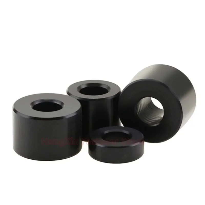 Black POM Bushing M3 M4 M5 M6 M8 M10 Washer Round Hollow Unthread Standoff Spacer Sleeve Insulated Plastic Gasket Length 1-20mm
