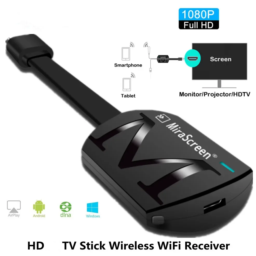 G4 TV stick Wifi Display Receiver DLNA Miracast Airplay Mirror Screen HD-compatible Android IOS Mirascreen Dongle