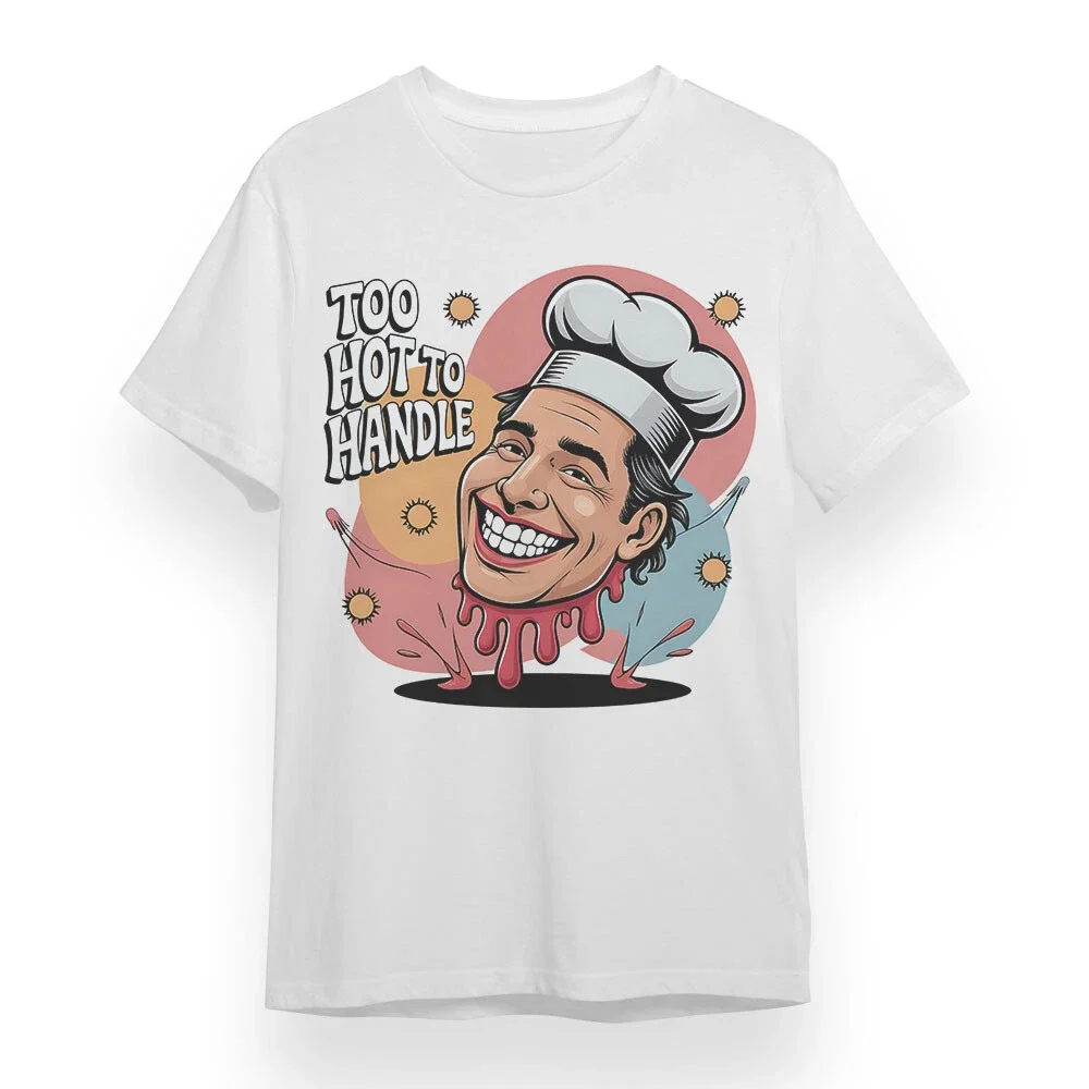 

With Spicy Chef Graphic Printing Summer Luxury Brand Cotton Men's and Women's T-Shirts Short Sleeves Street Fashion Trend