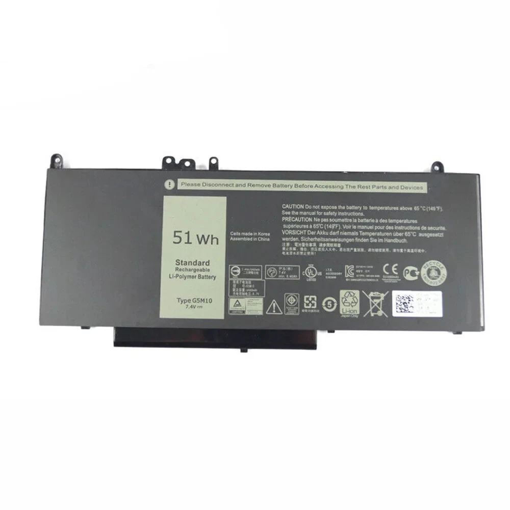 G5M10 Battery for Dell Latitude 3160 E5470 E5450 E5550 E5570 R0TMP 8V5GX 7.4V 51Wh