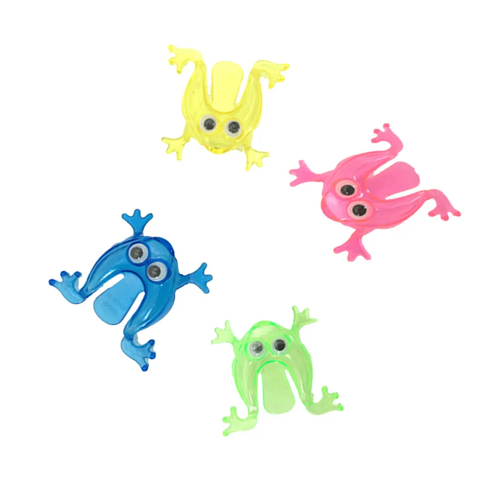 

50Pcs Mini Jumping Frogs Plastic Safety Press Tail Finger Pressing Kids Party Favor Birthday Gifts Mini Jumping Toys