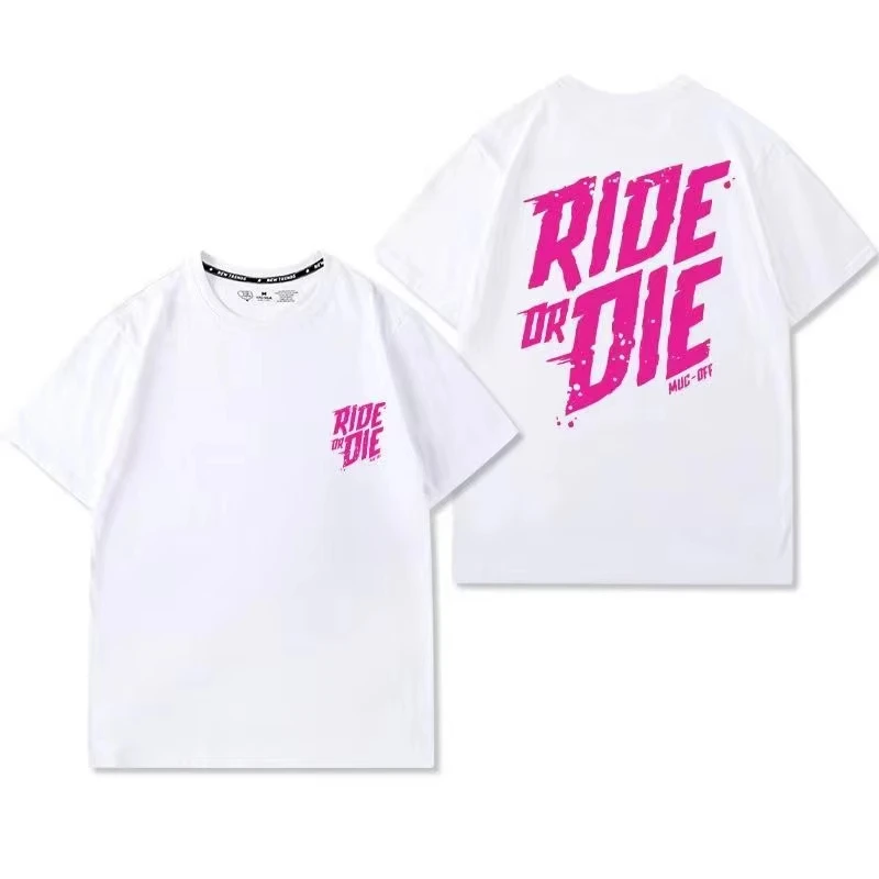 2026 New Cycling Wear Bike Ride or Die Loose Summer Cotton MUCOFF Short-sleeved T-shirt for Men and Women Tops
