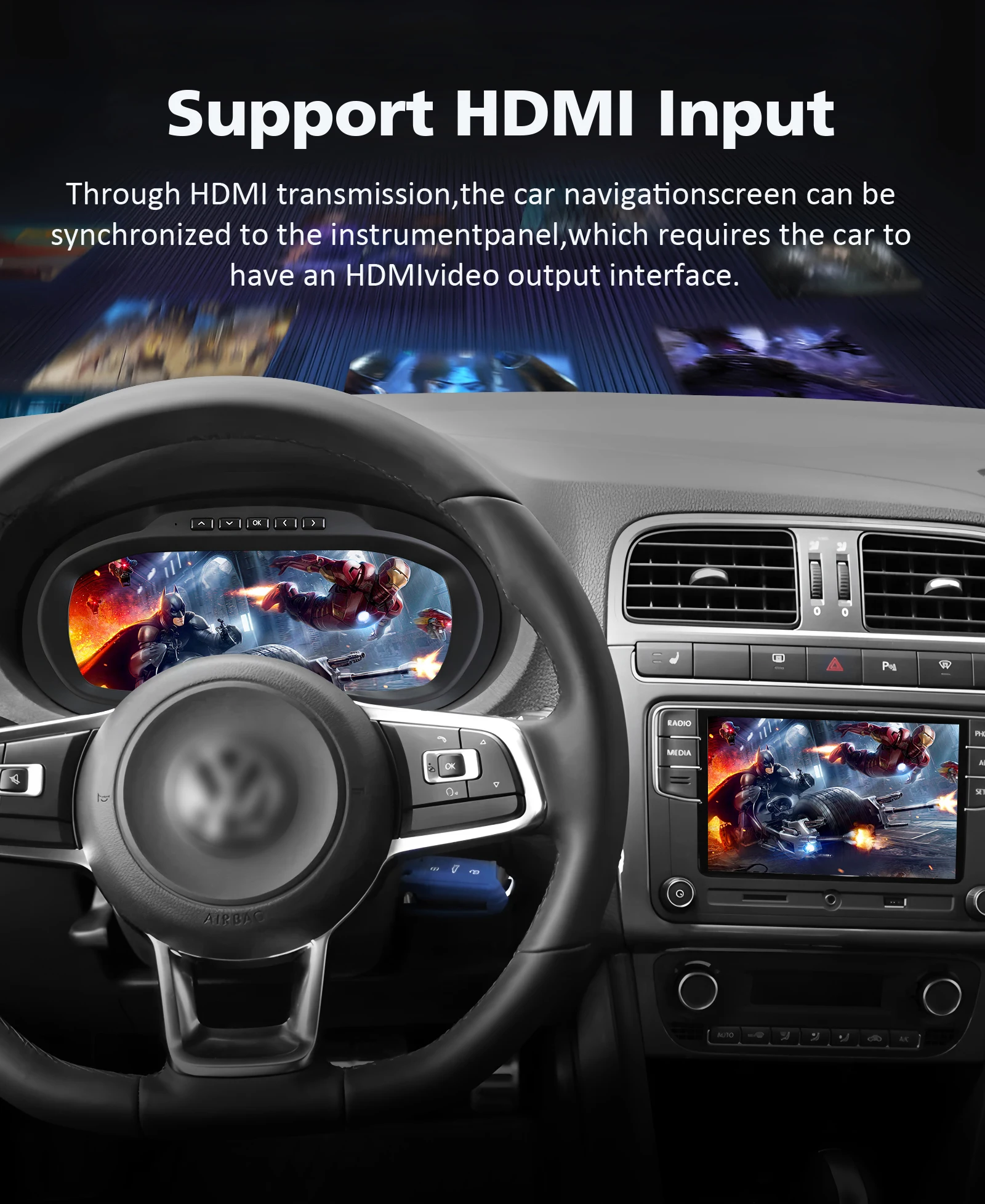 Hizpo 10,25 Zoll Digitales Auto-Armaturenbrett für Volkswagen POLO 2012-2018 Amarok 2011-2016 Modifiziertes Instrumentencluster Armaturenbrett – Detail 6