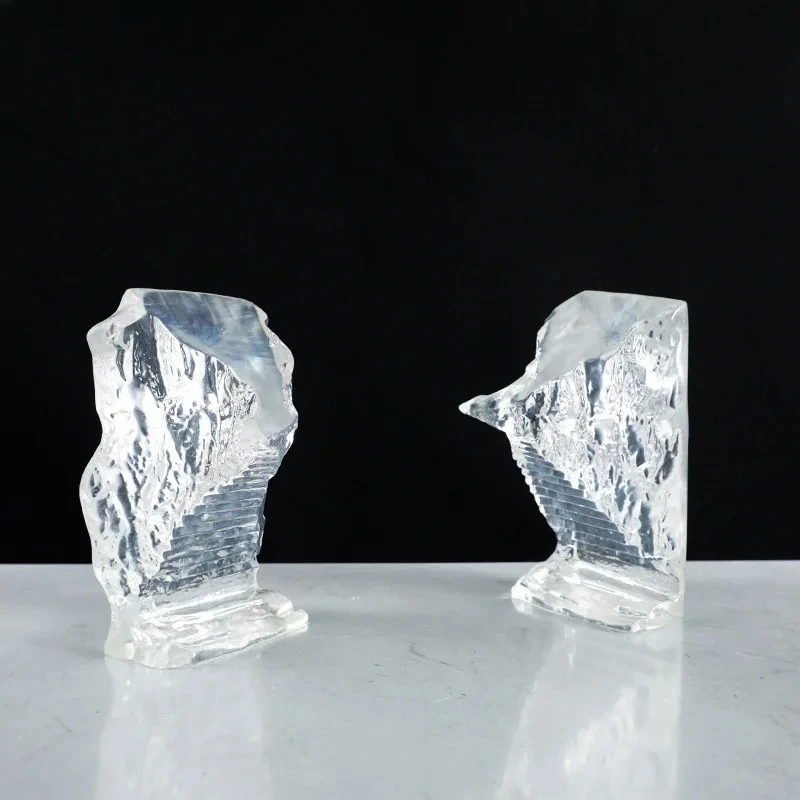 Transparent Staircase Creative Statue Desk Decoration Minimalist Artwork Sculpture Resin Crafts Ornaments Room Aesthetic Decor