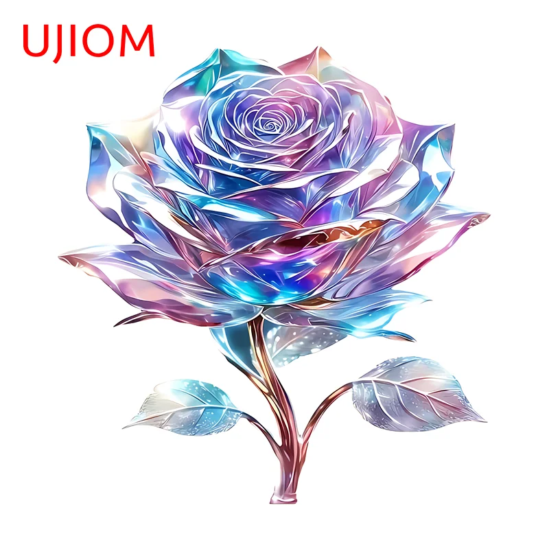 UJIOM Crystal Flower Wall Sticker Air Conditioner Waterproof Vinyl Decal High Quality Wallpaper Home Decor Related Items