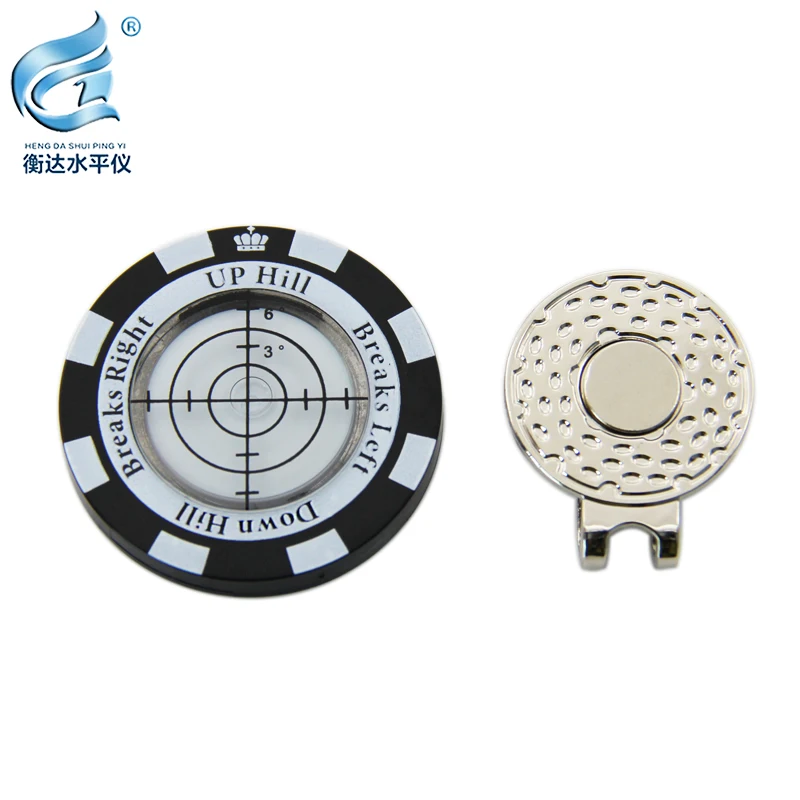 Imagem -02 - Golf Hat Clip Bolha Horizontal Green Reader Nível Banda Bolha Magnético Nível Universal Instrumento Assistida Slope Putter
