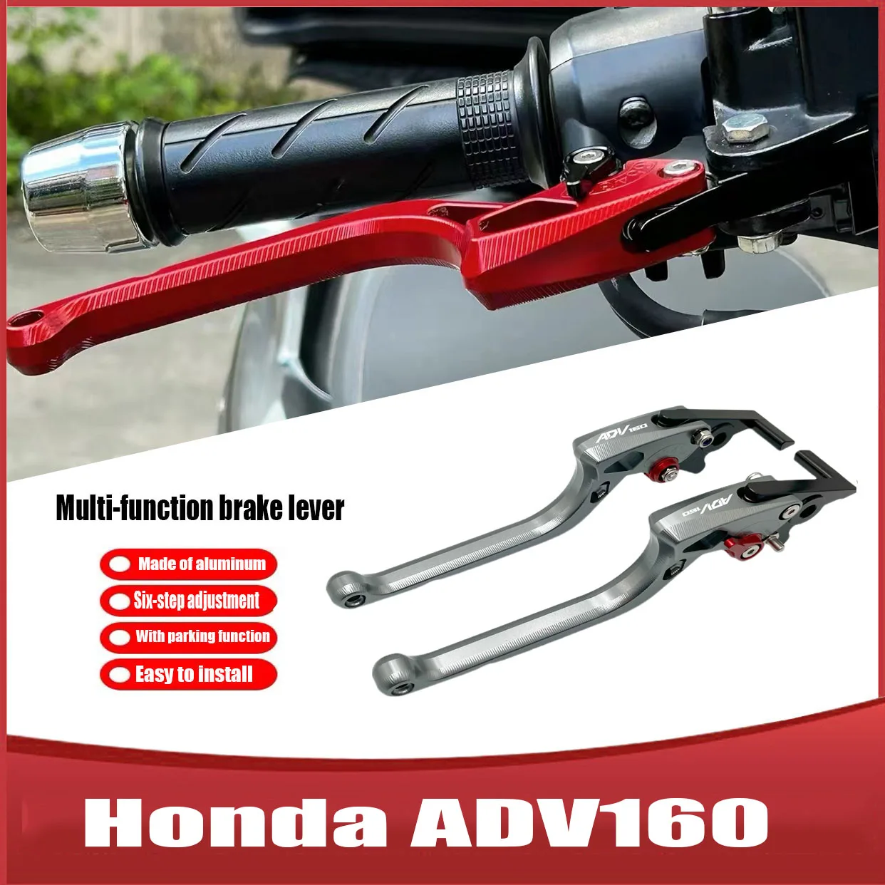 

For Honda ADV160 Motorcycle Conversion Parts Brake lever handlebar Brake lever with parking function Effortless