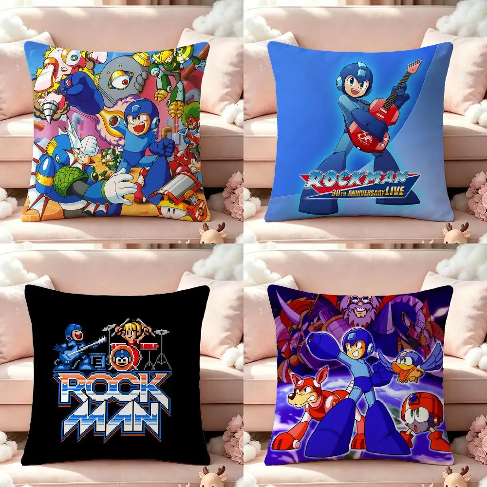 Game RockmanS Cushion Cover Pillow Short Plush Pillow Cute Simple Style For Living Room Bedroom Birthday Gift