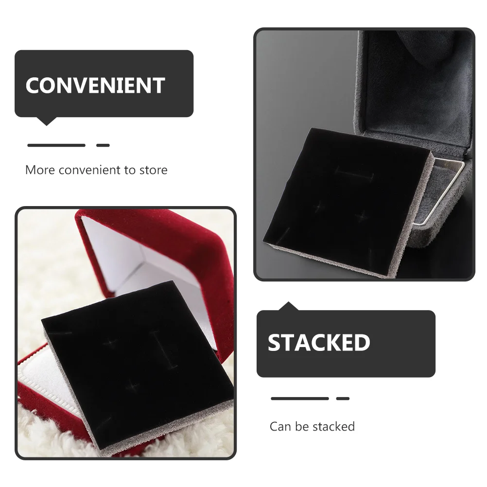 20 Pcs Jewelry Box The Ring Organizer Insert Display Sponge Pad Lining Holder Case Ear Stud Boxes Travel