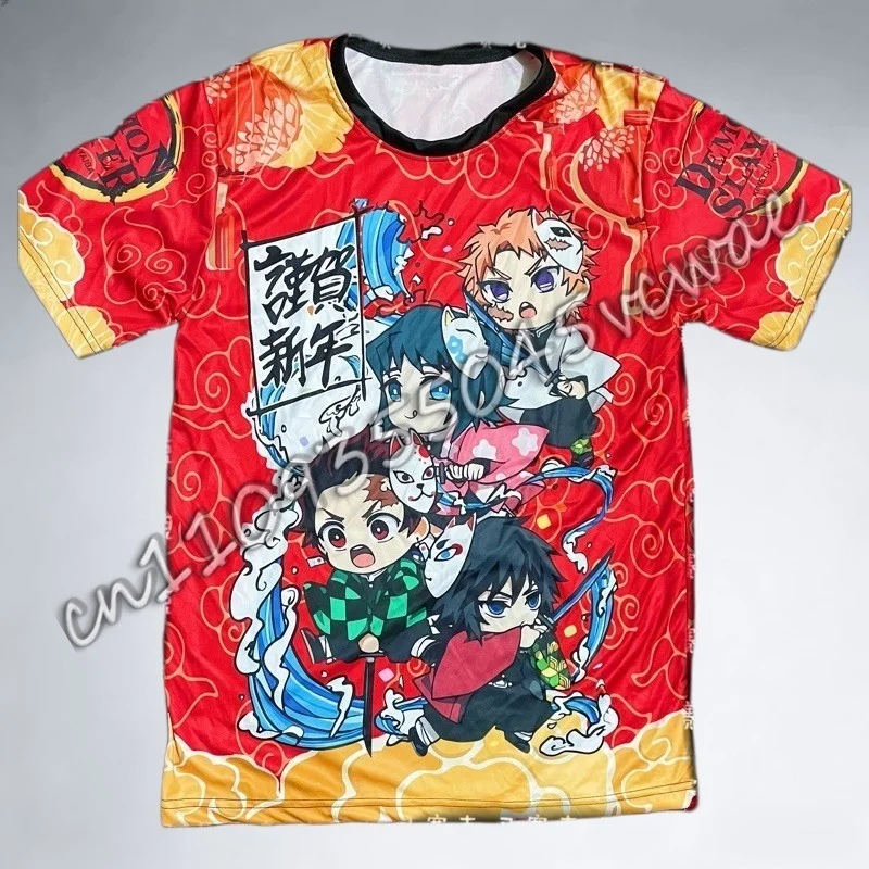 

Bandai Demon Slayer Character Jersey Fan Theme T-shirt Summer Adult and Children's Casual Loose Top New Style