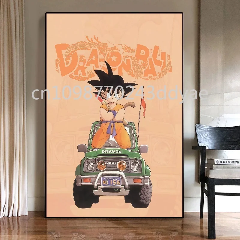 Famosa paixão clássica anime dragon ball super saiyan goku cartaz de alta qualidade casa quarto decoração parede pintura em tela
