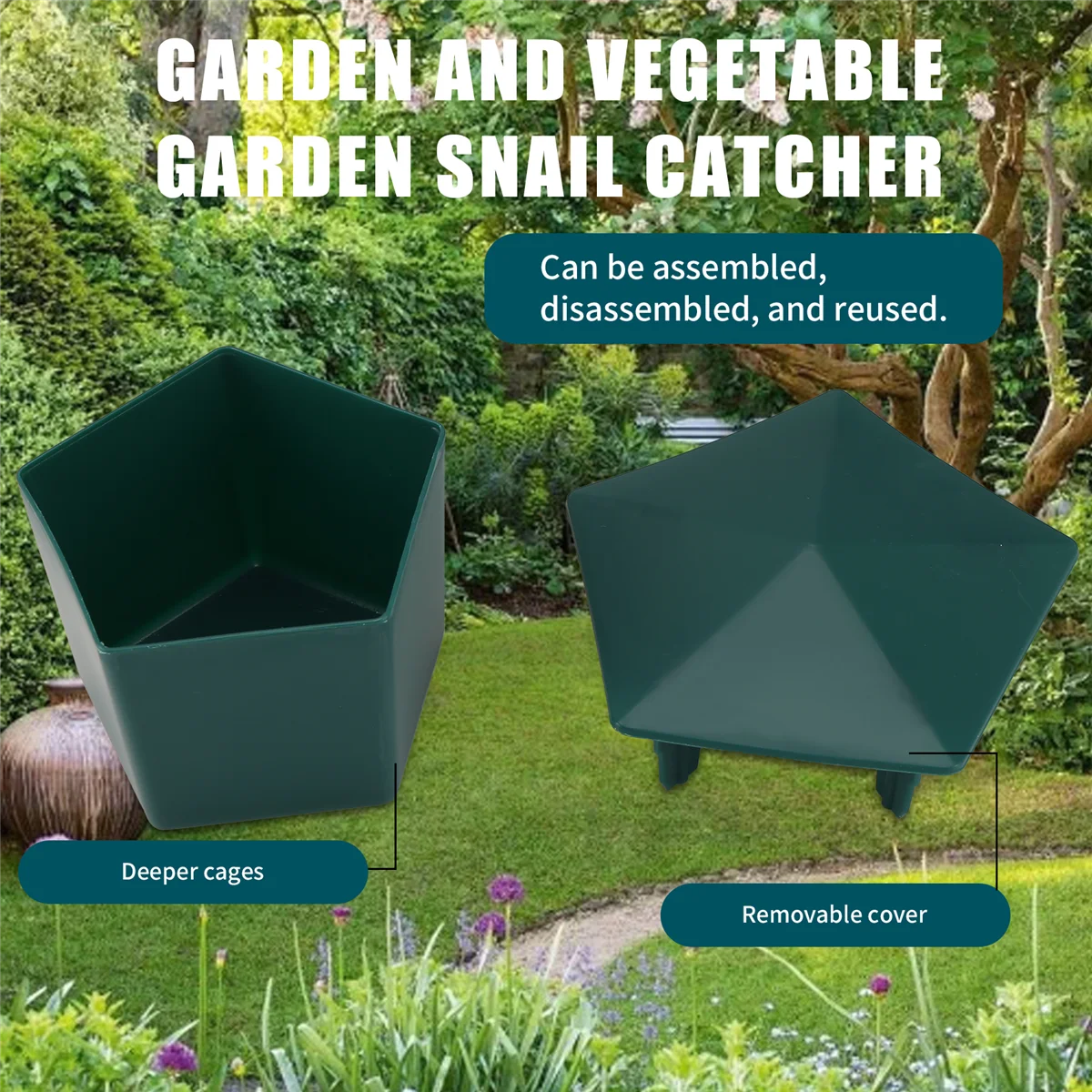 ABLK 8개 맥주 달팽이 트랩 슬러그를 잡기 위한 친환경 달팽이 포수, 어린이와 애완동물에게 안전함