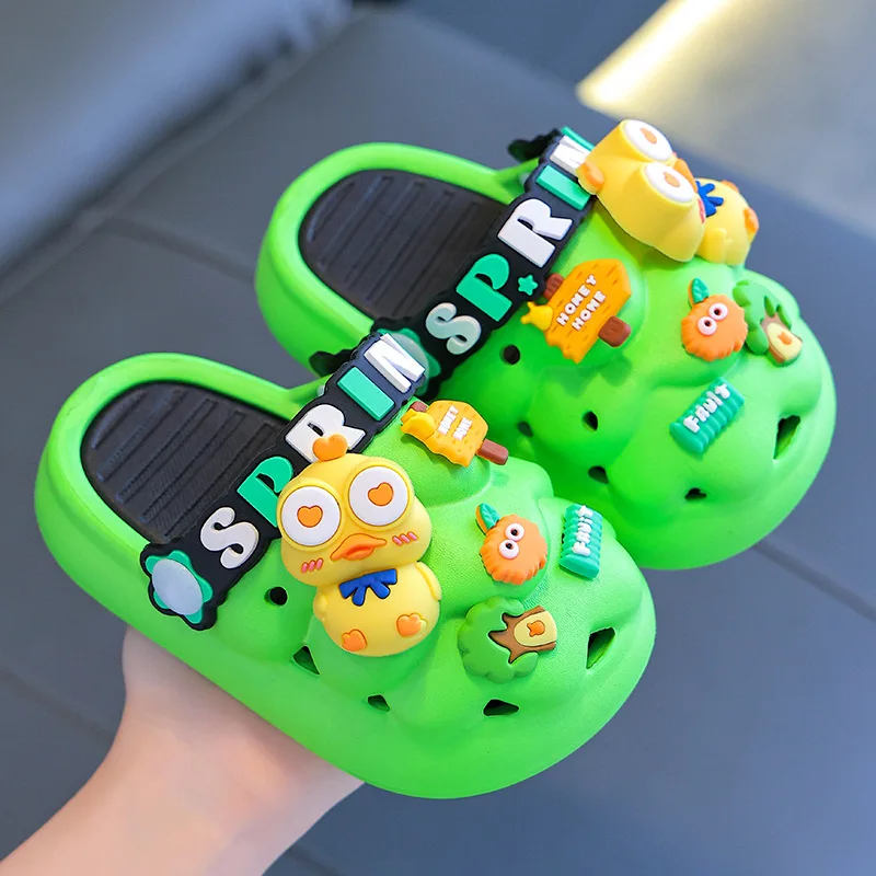 Zomer Slippers Voor Kinderen Koude Slippers Indoor Antislip Zachte Bodem Comfort Schattige Baby Gat Schoenen Jongens Meisjes