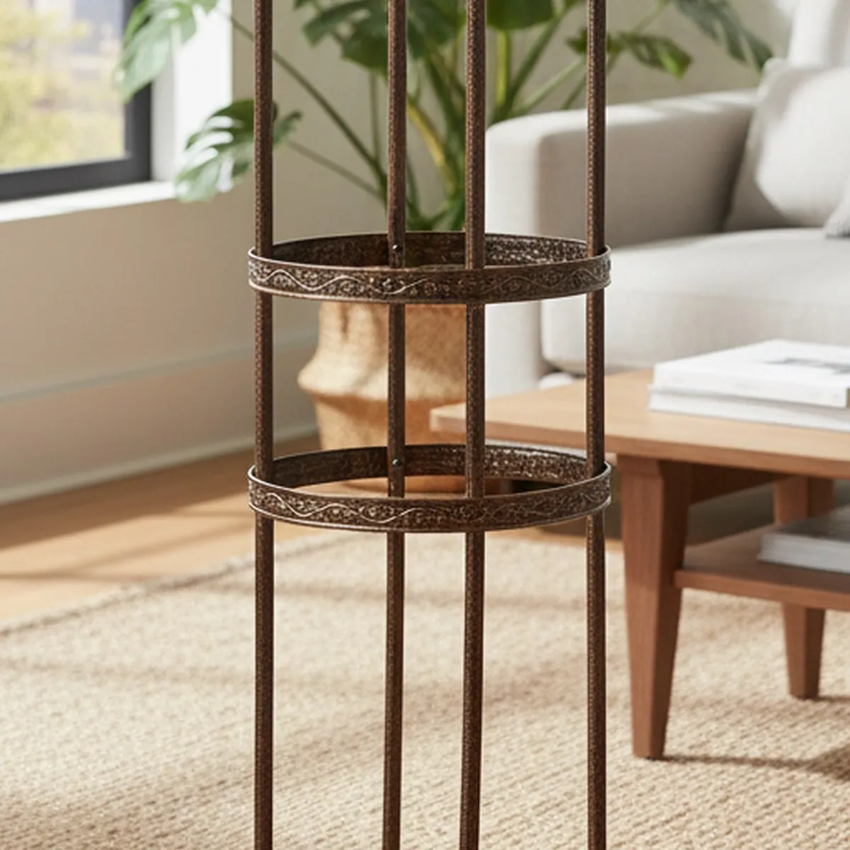 5ft Metal Garden Trellis for Climbing Plants Outdoor Indoor Rustproof Plant Support Antique Copper