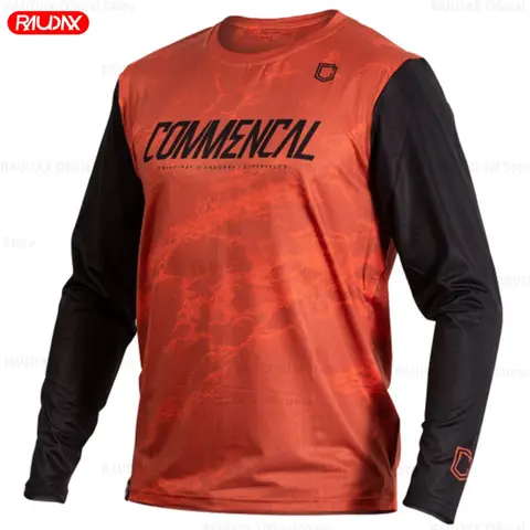 COMMENCAL Cycling Quick Dry Motocross Jersey Downhil Mountain Bike DH Shirt MX Motorcycle Clothing Ropa For Boys MTB T-Shirts