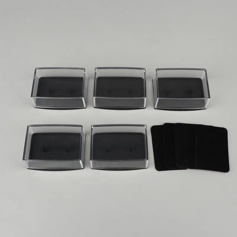 5/10Pcs Men Cufflinks Box Transparent Jewelry Display Case Multi Function Storage Organizer Ring Holder Travel Use