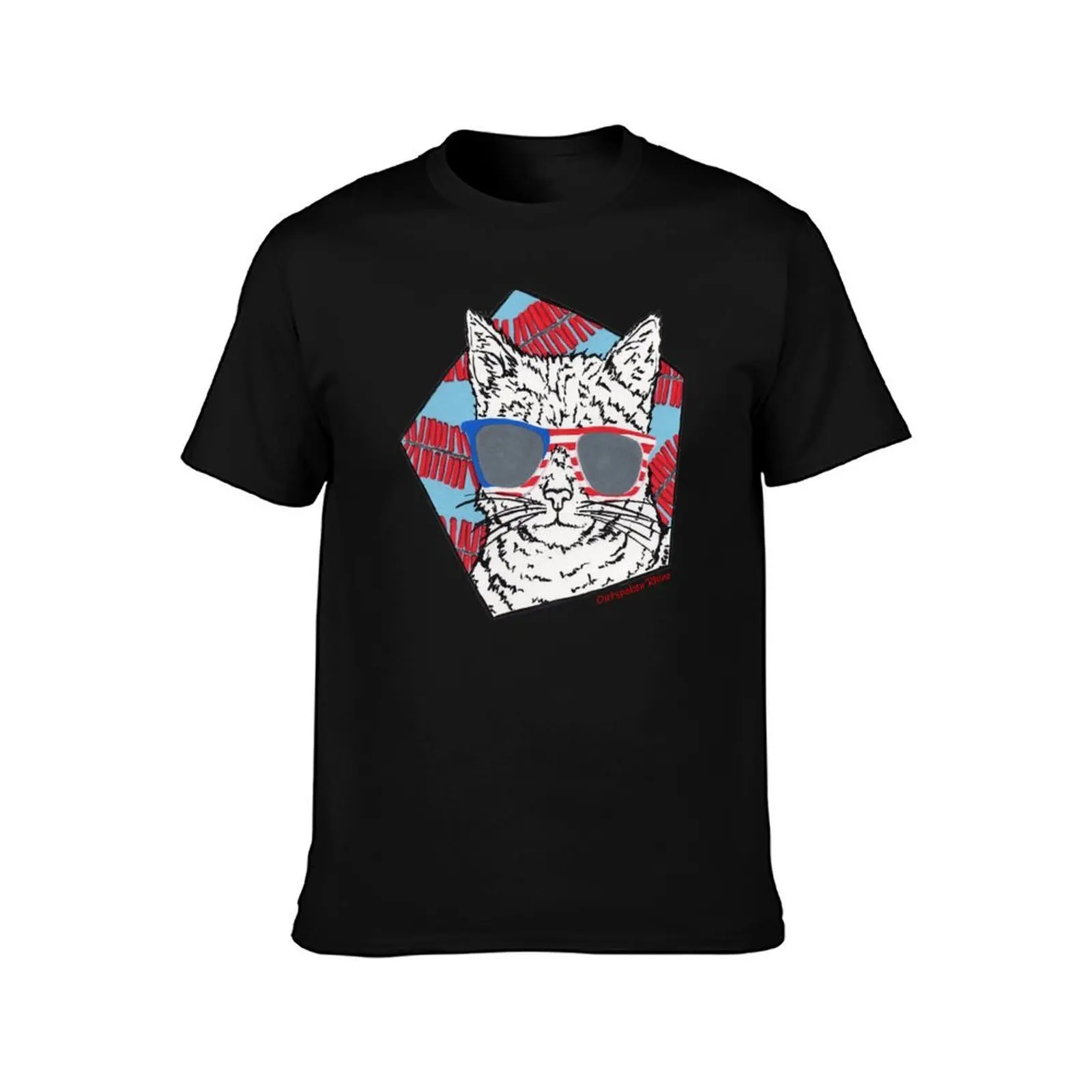 4th of July America Cat Meowica T-Shirt Casual Trendy Streetwear Tee Shirt