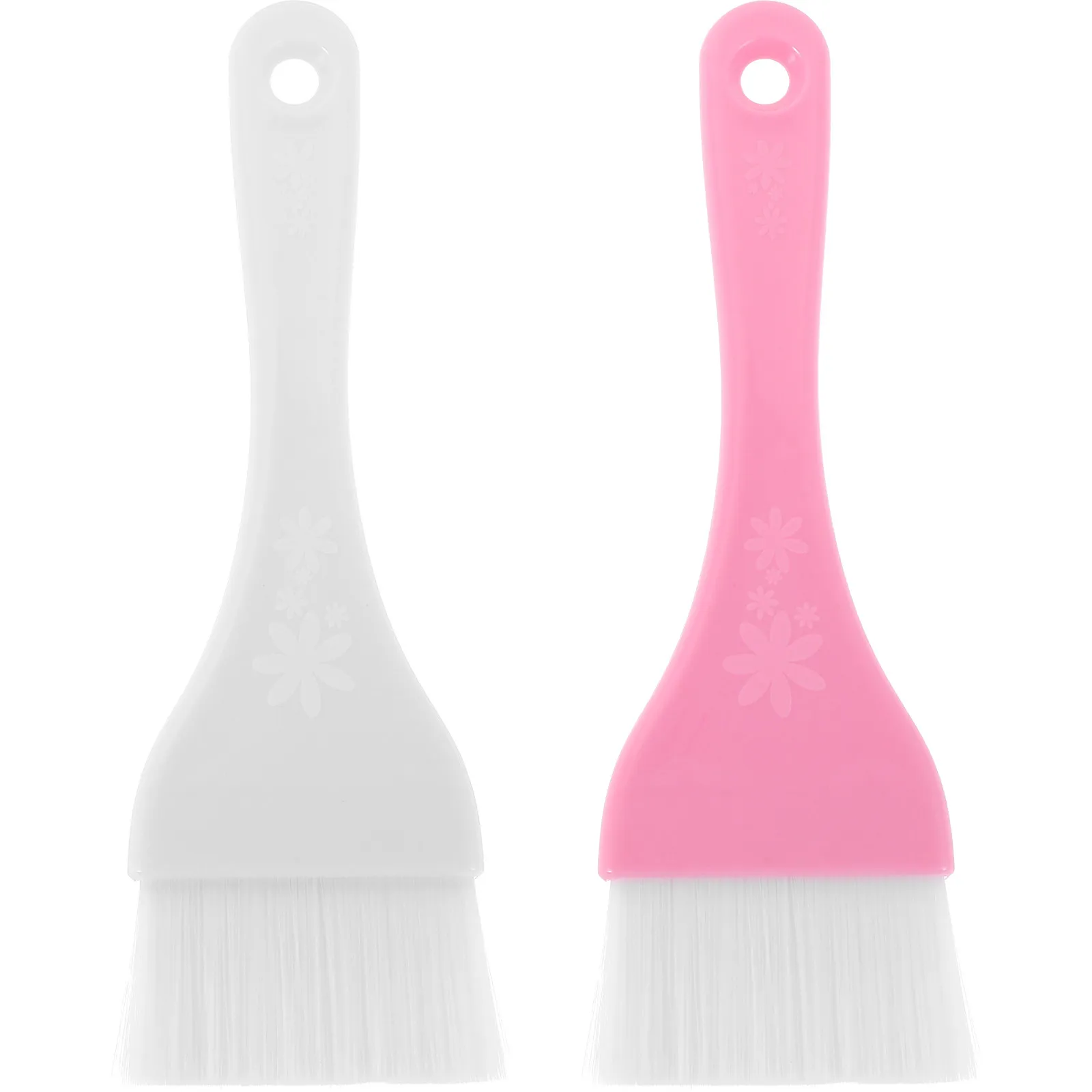2Pcs Large Soft Body Brush Set White Pink for Clay Mask Mud Mask Face Tan Bronzer Body Butter Application