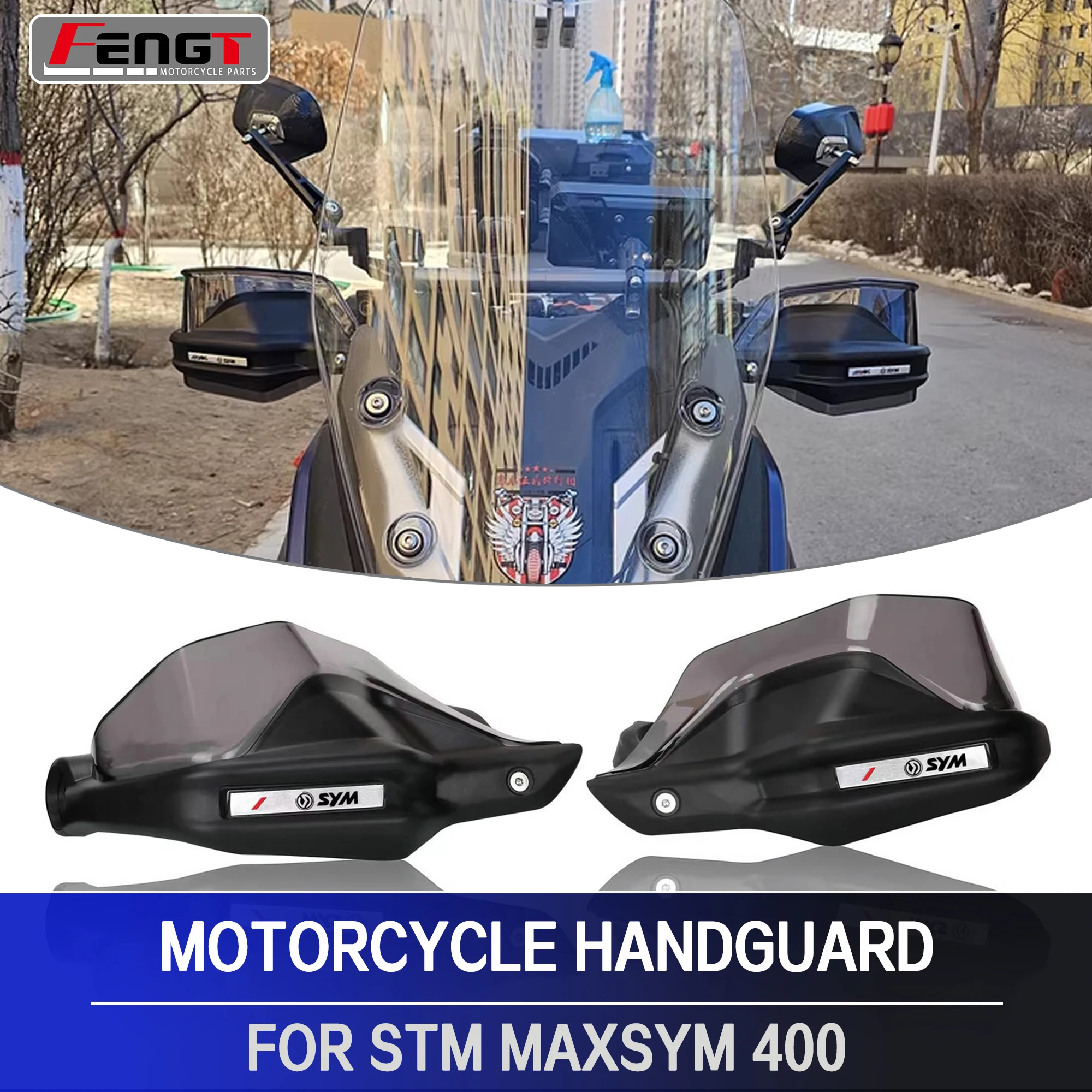 Image of MaxSym 400 400i 400GT Handschutz FÜR SYM MaxSym 400 Motorrad ABS Bremse Lenker Schutz Schutz Windschutz