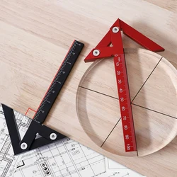 1PC Center Scribe Gauge Woodworking Square Circle Center Scribe 45 90 Degrees Right Angle Line Gauge Marker Measuring Tool