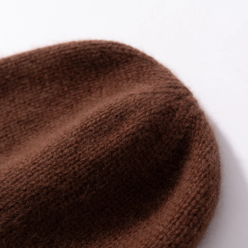 MERRILAMB Hohe Qualität Reinem Kaschmir frauen Winter Dicke Gestrickte Hut Im Freien Weiche Warme Ohrenschützer Aviator Caps Weibliche Bomber Hüte – Detail 10