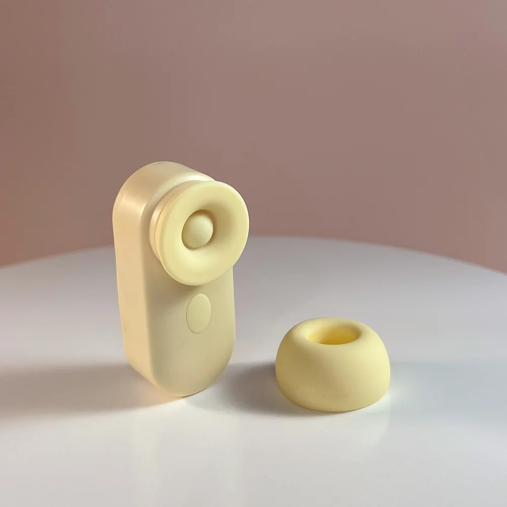Dream Vibe Echo 2-in-1Mini Sucker 이어폰 모양의 노란색 태핑 및 빠는 진동기 섹스 토이 여성 젖꼭지 Clitorial Massager