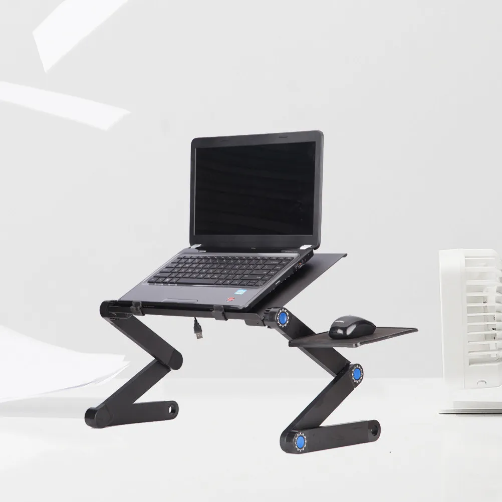Folding Adjustable Metal Laptop Stand Portable Desk for Bed Sofa Floor with Air Cooling Vents Book Tray Projector Stand Laptop