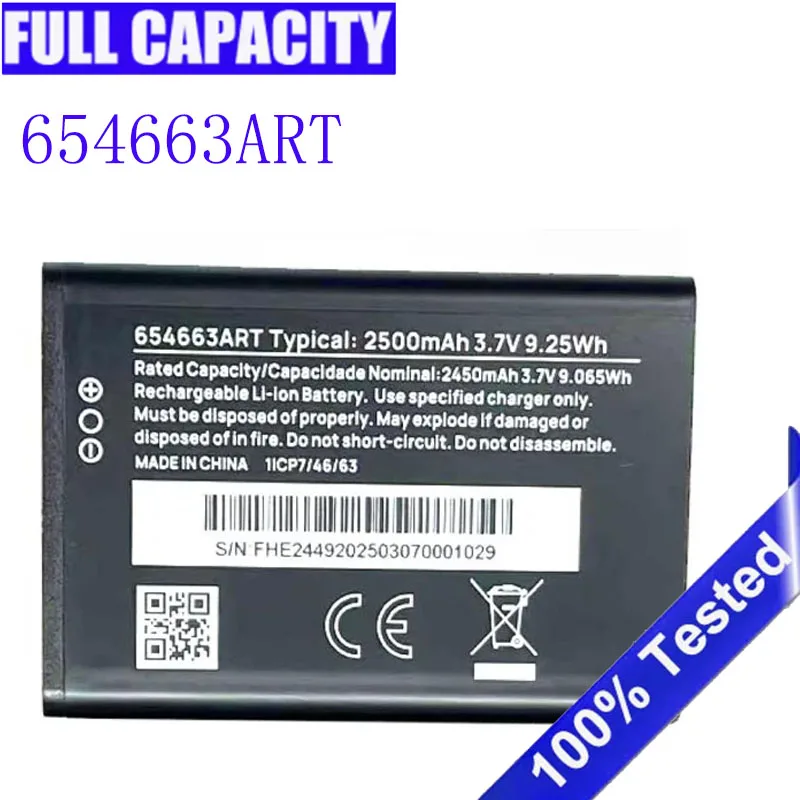 3.7V 2500mAh 654663ART /BL-25AA For Nokia 130 Music/TA-1704 Battery